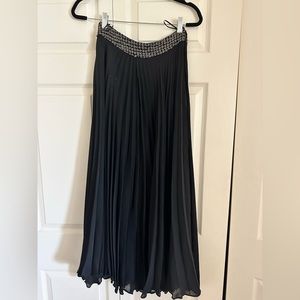Parker Pleated Beaded Maxi Skirt
